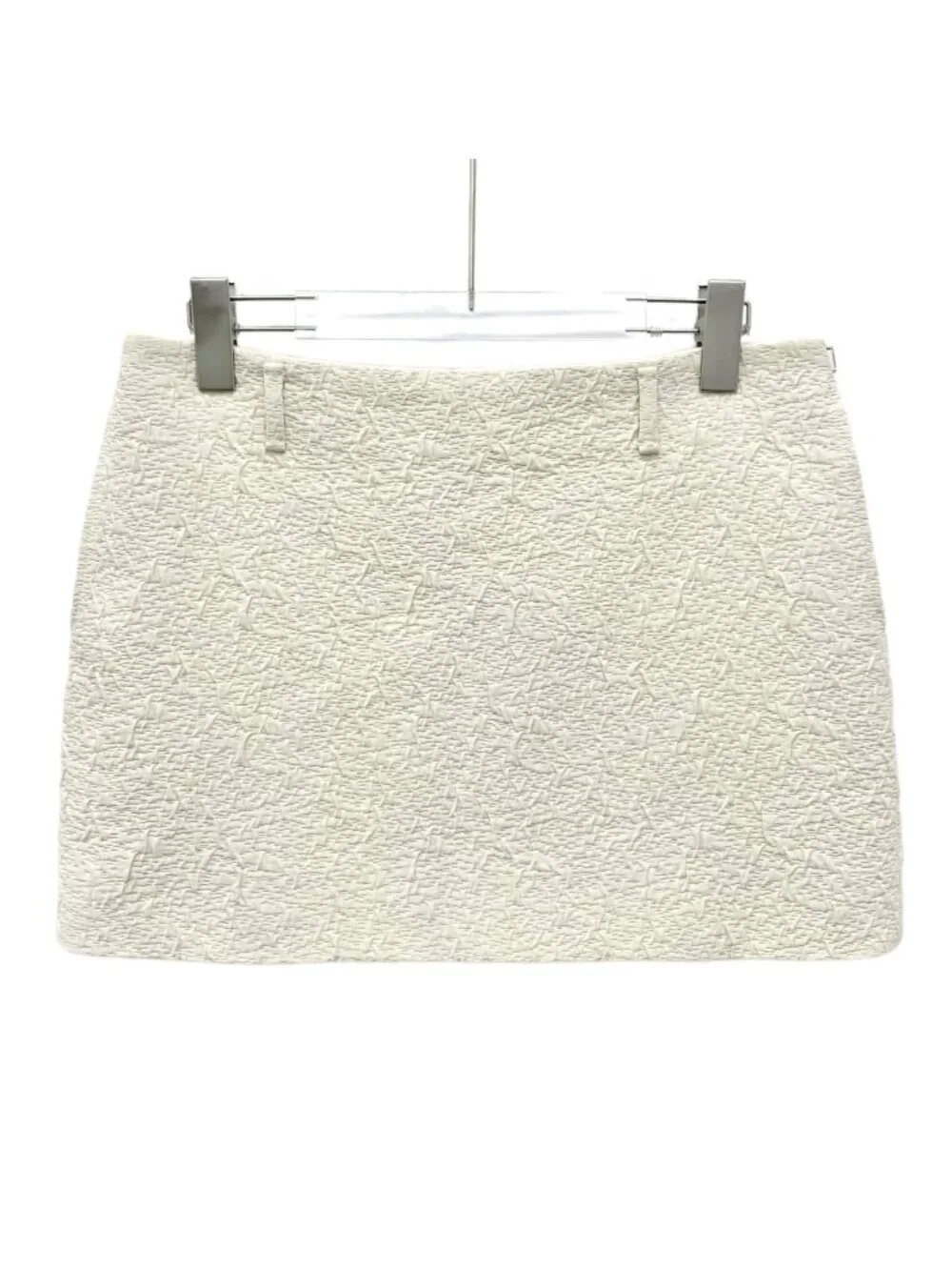 Gucci Beige Textured Low-Waist Casual Mini Skirt